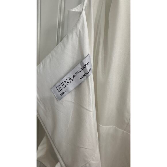 IEENA Mac Duggal Classic A-Line V-Neck Ballgown White Sz 10 - Picture 11 of 15